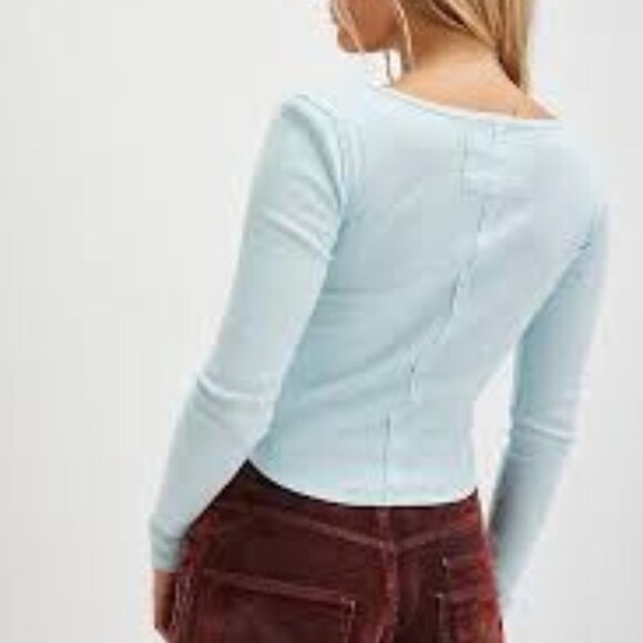 Free People We The Free Hummingbird Long-Sleeve Top NWT * - Picture 3 of 5